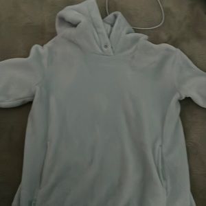 blue cozy athleta girl hoodie